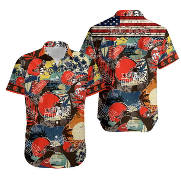 Sport-Team Cleveland Browns Custom Name Special Vintage Style Hawaiian Shirt Sport Team Aloha Shirt