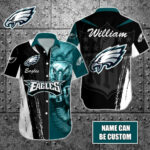 Sport-Team Philadelphia Eagles Custom Name Special Half Tone Mascot Hawaiian Shirt Sport Team Aloha Shirt