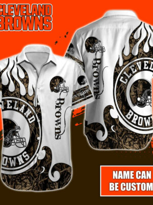 Sport-Team Cleveland Browns Custom Name Realtree Hunting Hawaiian Shirt Sport Team Aloha Shirt