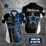 Sport-Team Dallas Cowboys Custom Name Special Half Tone Mascot Hawaiian Shirt Sport Team Aloha Shirt