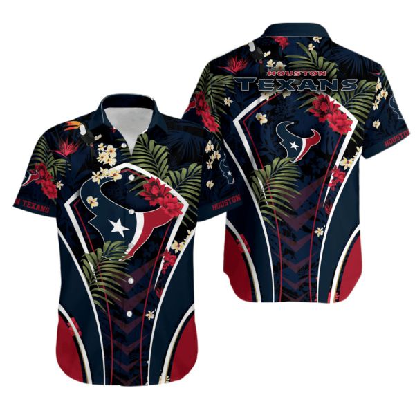 Sport-Team Houston Texans Flower Summer Tropical Hawaiian Shirt Sport Team Aloha Shirt