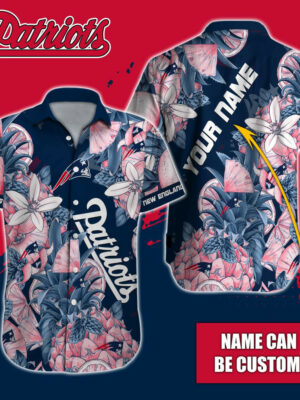Sport-Team New England Patriots Custom Name Special Tropical Fruit Hawaiian Shirt Sport Team Aloha Shirt