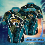 Sport-Team Jacksonville Jaguars Custom Name Flower Summer Tropical Hawaiian Shirt Sport Team Aloha Shirt