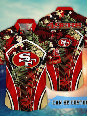 Sport-Team San Francisco 49ers Custom Name Flower Summer Tropical Hawaiian Shirt Sport Team Aloha Shirt