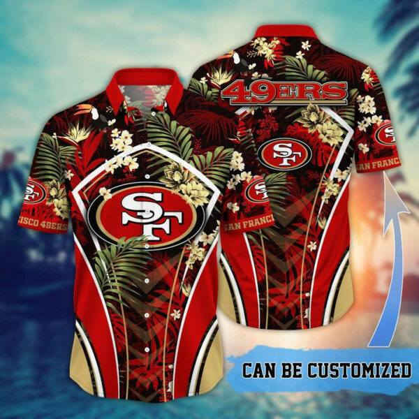 Sport-Team San Francisco 49ers Custom Name Flower Summer Tropical Hawaiian Shirt Sport Team Aloha Shirt