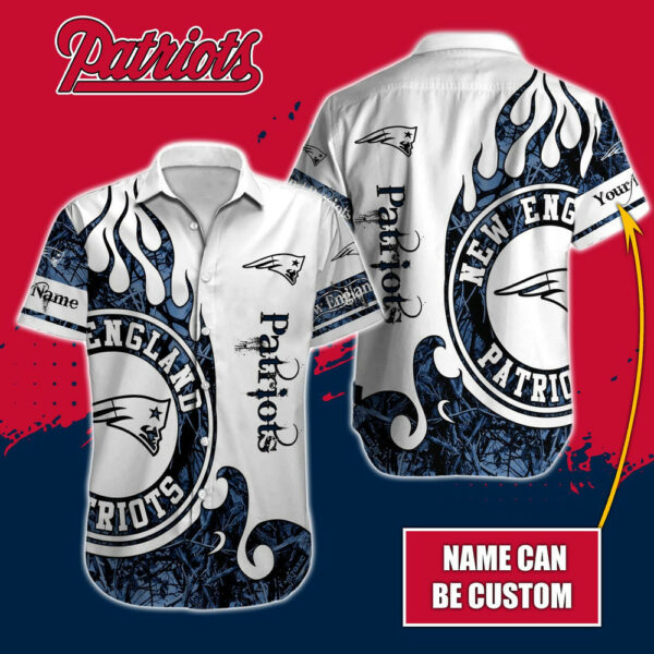 Sport-Team New England Patriots Custom Name Realtree Hunting Hawaiian Shirt Sport Team Aloha Shirt