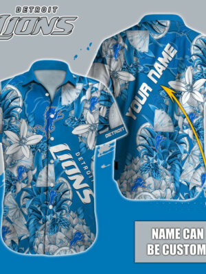 Sport-Team Detroit Lions Custom Name Special Tropical Fruit Hawaiian Shirt Sport Team Aloha Shirt