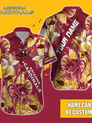 Sport-Team Arizona Cardinals Custom Name Special Tropical Fruit Hawaiian Shirt Sport Team Aloha Shirt