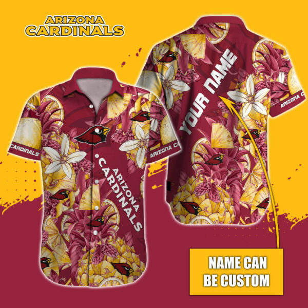 Sport-Team Arizona Cardinals Custom Name Special Tropical Fruit Hawaiian Shirt Sport Team Aloha Shirt