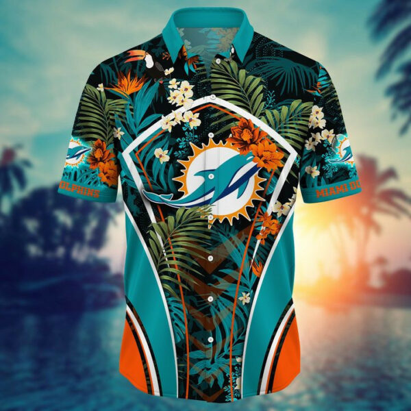 Sport-Team Miami Dolphins Custom Name Flower Summer Tropical Hawaiian Shirt Sport Team Aloha Shirt