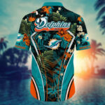 Sport-Team Miami Dolphins Custom Name Flower Summer Tropical Hawaiian Shirt Sport Team Aloha Shirt