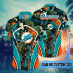 Sport-Team Miami Dolphins Custom Name Flower Summer Tropical Hawaiian Shirt Sport Team Aloha Shirt