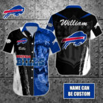 Sport-Team Buffalo Bills Custom Name Special Half Tone Mascot Hawaiian Shirt Sport Team Aloha Shirt