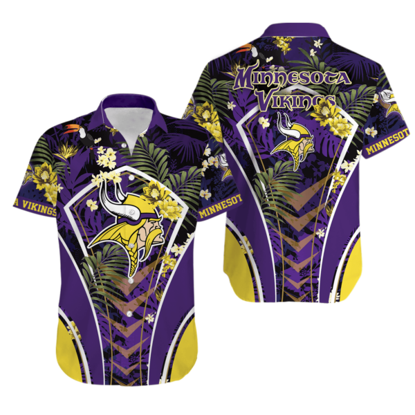 Sport-Team Minnesota Vikings Custom Name Flower Summer Tropical Hawaiian Shirt Sport Team Aloha Shirt