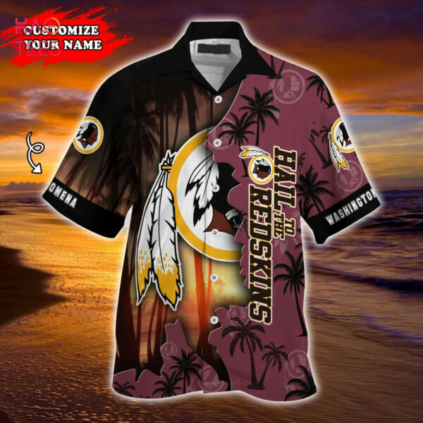 Sport-Team Washington Redskins Custom Name Hail To Hawaiian Shirt Sport Team Aloha Shirt