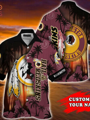 Sport-Team Washington Redskins Custom Name Hail To Hawaiian Shirt Sport Team Aloha Shirt