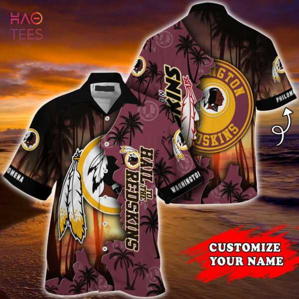 Sport-Team Washington Redskins Custom Name Hail To Hawaiian Shirt Sport Team Aloha Shirt