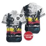 Sport-Team Las Vegas Raiders Custom Name Coconut Tree Hawaiian Shirt Sport Team Aloha Shirt