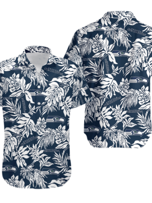 Sport-Team Seattle Seahawks Tropical Leafs Hawaiian Shirt Summer Aloha Shirt