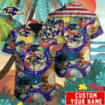 Sport-Team Baltimore Ravens Custom Name Special Vintage Style Hawaiian Shirt Sport Team Aloha Shirt
