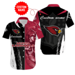 Sport-Team Arizona Cardinals Custom Name Special Half Tone Mascot Hawaiian Shirt Sport Team Aloha Shirt