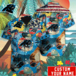 Sport-Team Carolina Panthers Custom Name Special Vintage Style Hawaiian Shirt Sport Team Aloha Shirt