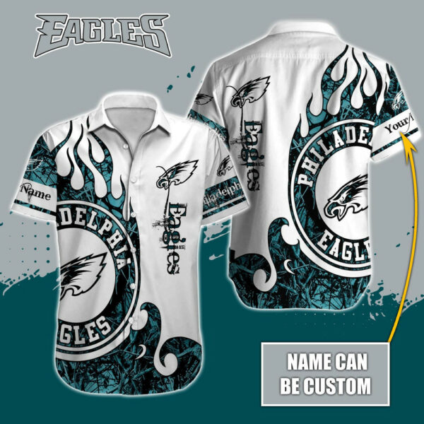 Sport-Team Philadelphia Eagles Custom Name Realtree Hunting Hawaiian Shirt Sport Team Aloha Shirt
