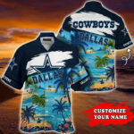 Sport-Team Dallas Cowboys Custom Name Coconut Beach Hawaiian Shirt Sport Team Aloha Shirt