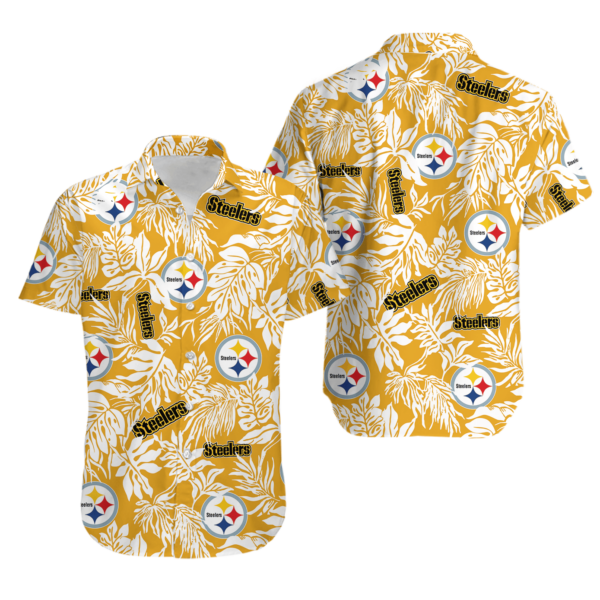 Sport-Team Pittsburgh Steelers Tropical Leafs Hawaiian Shirt Summer Aloha Shirt