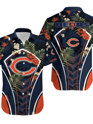 Sport-Team Chicago Bears Custom Name Flower Summer Tropical Hawaiian Shirt Sport Team Aloha Shirt