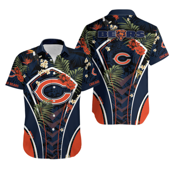 Sport-Team Chicago Bears Custom Name Flower Summer Tropical Hawaiian Shirt Sport Team Aloha Shirt