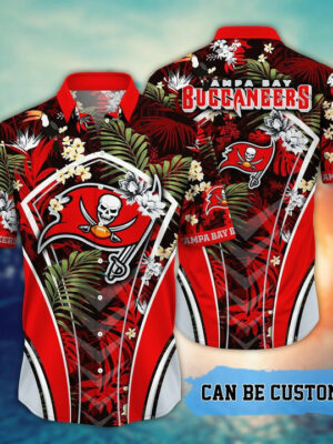 Sport-Team Tampa Bay Buccaneers Custom Name Flower Summer Tropical Hawaiian Shirt Sport Team Aloha Shirt