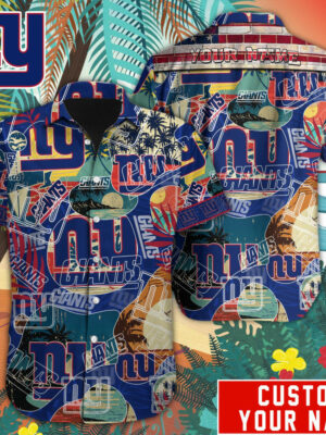 Sport-Team New York Giants Custom Name Special Vintage Style Hawaiian Shirt Sport Team Aloha Shirt