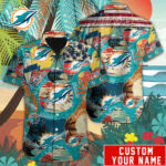 Sport-Team Miami Dolphins Custom Name Special Vintage Style Hawaiian Shirt Sport Team Aloha Shirt