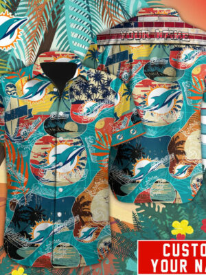 Sport-Team Miami Dolphins Custom Name Special Vintage Style Hawaiian Shirt Sport Team Aloha Shirt