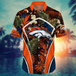 Sport-Team Denver Broncos Custom Name Flower Summer Tropical Hawaiian Shirt Sport Team Aloha Shirt