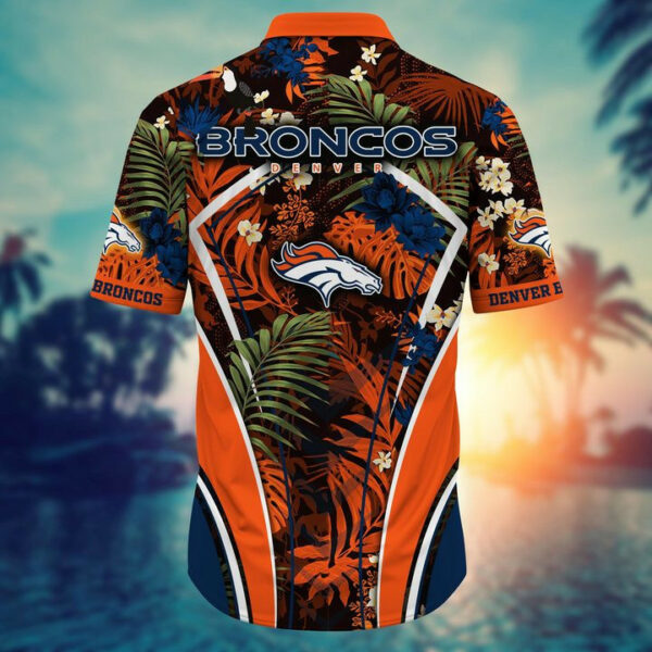 Sport-Team Denver Broncos Custom Name Flower Summer Tropical Hawaiian Shirt Sport Team Aloha Shirt