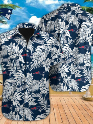 Sport-Team New England Patriots Tropical Leafs Hawaiian Shirt Summer Aloha Shirt
