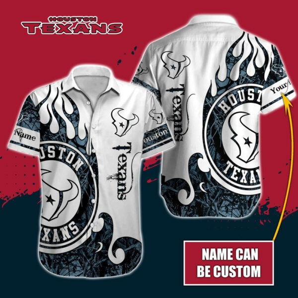 Sport-Team Houston Texans Custom Name Realtree Hunting Hawaiian Shirt Sport Team Aloha Shirt