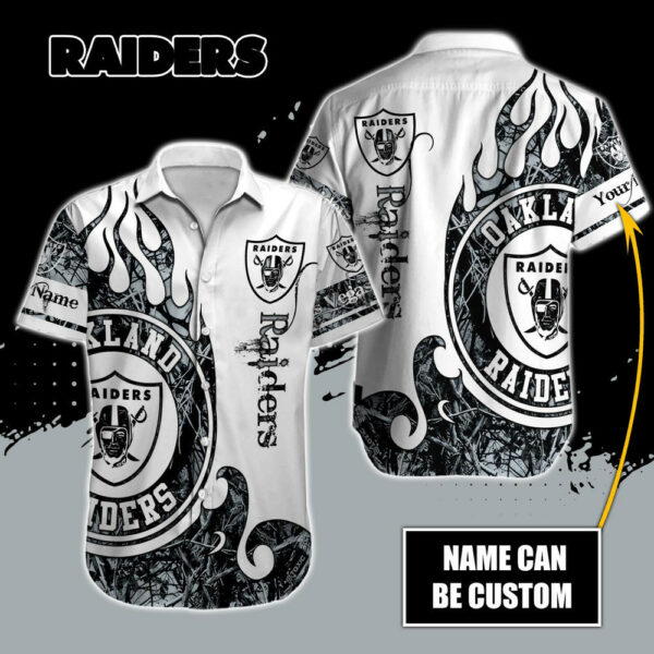 Sport-Team Las Vegas Raiders Custom Name Realtree Hunting Hawaiian Shirt Sport Team Aloha Shirt
