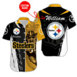 Sport-Team Pittsburgh Steelers Custom Name Special Half Tone Mascot Hawaiian Shirt Sport Team Aloha Shirt