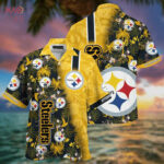 Sport-Team Pittsburgh Steelers Golden Coconut Hawaiian Shirt V2 Men Women Aloha Shirt