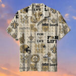 Sport-Team New Orleans Saints Golden Icon Logo Hawaiian Shirt Men Women Aloha Shirt