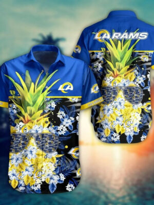 Sport-Team Los Angeles Rams Pineapple Design New Trending Hawaiian Shirt Men Women Aloha Shirt