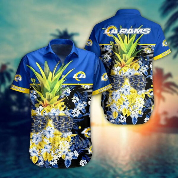 Sport-Team Los Angeles Rams Pineapple Design New Trending Hawaiian Shirt Men Women Aloha Shirt