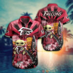 Sport-Team Atlanta Falcons Baby Yoda Hawaiian Shirt Men Women Aloha Shirt