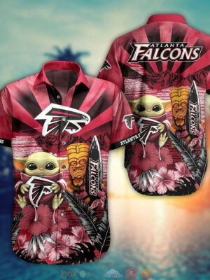 Sport-Team Atlanta Falcons Baby Yoda Hawaiian Shirt Men Women Aloha Shirt