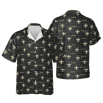 Sport-Team New Orleans Saints Black Golden Multi Small Logo Hawaiian Shirt Men Women Aloha Shirt