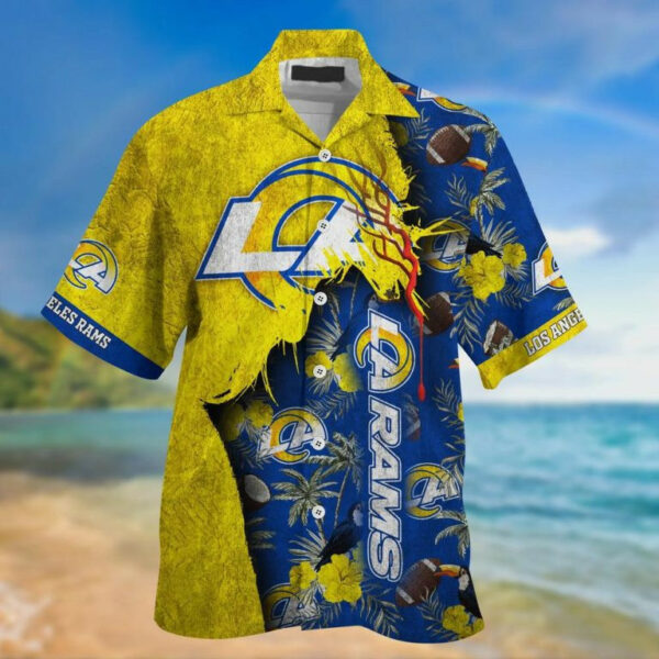Sport-Team Los Angeles Rams Tropical Best Gift For Fans Hawaiian Shirt Men Women Aloha Shirt