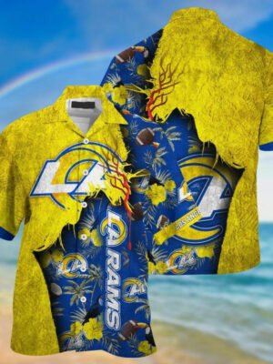Sport-Team Los Angeles Rams Tropical Best Gift For Fans Hawaiian Shirt Men Women Aloha Shirt